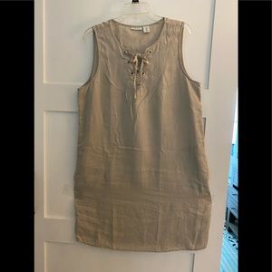 Linen Adrienne Vittadini  sleeveless dress L